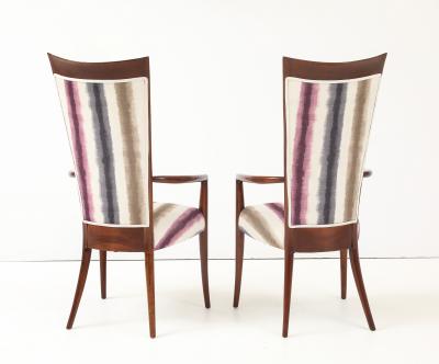 1960s Mid Century Modern High Back Italian Dining Chairs Set Of 6