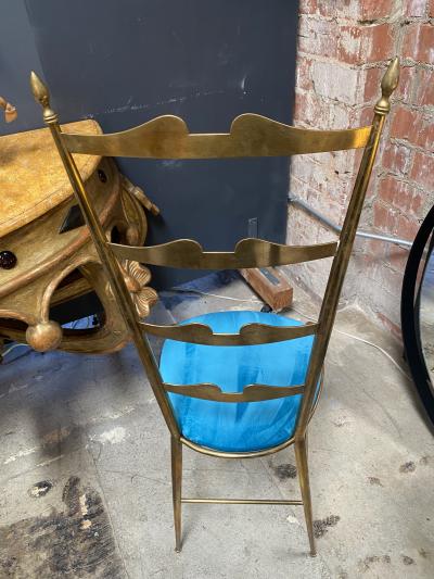 1960s Mid Century Pair of 6 Brass Dining Chairs