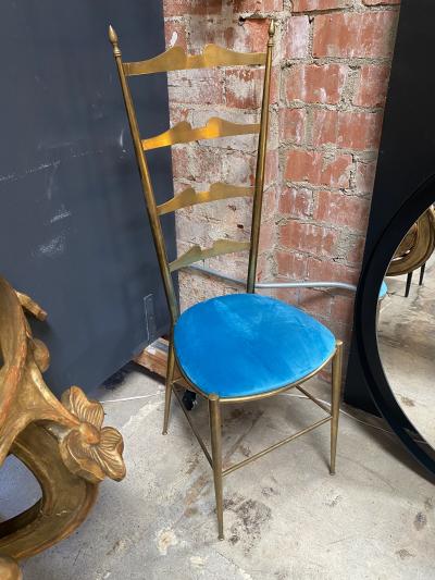 1960s Mid Century Pair of 6 Brass Dining Chairs