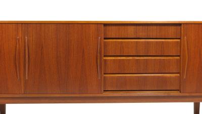 1960s Mid century Danish Teak Credenza with Doors and Drawers