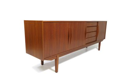 1960s Mid century Danish Teak Credenza with Doors and Drawers