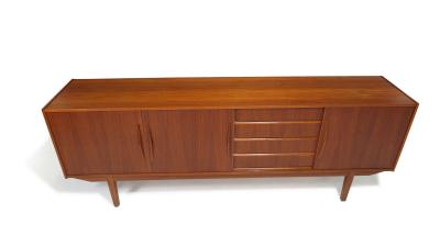 1960s Mid century Danish Teak Credenza with Doors and Drawers