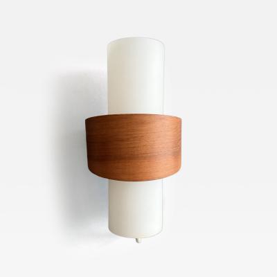 1960s Modern NX40 Wall Lamps Teak Glass Louis Kalff Philips Holland