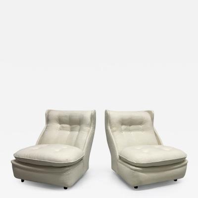1960s Oversized Lounge Chairs, Pair