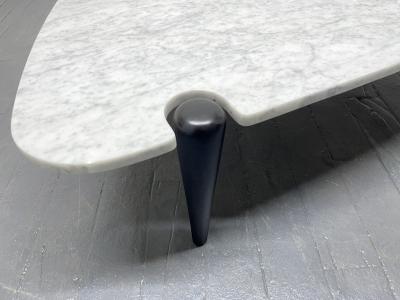 1960s Sculptural Carrara Marble Top Coffee Table