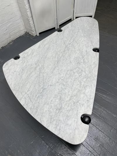 1960s Sculptural Carrara Marble Top Coffee Table