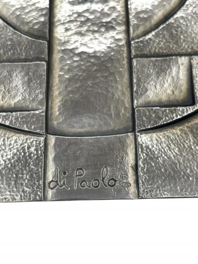 1960s Silver and rosewood decorative box signed Di Paolo