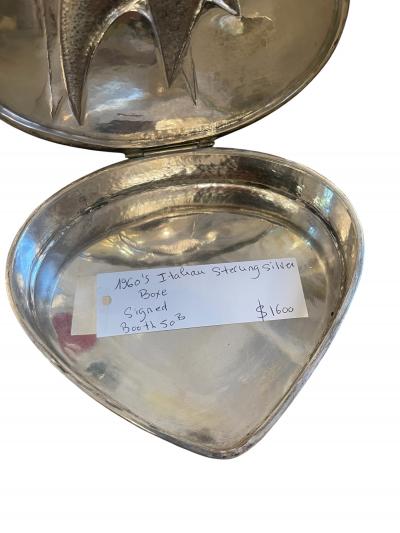 1960s Sterling silver Italian decorative box by Jingy