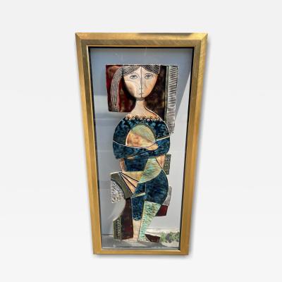 1960s Studio pottery wall decoration in the style of Vallauris