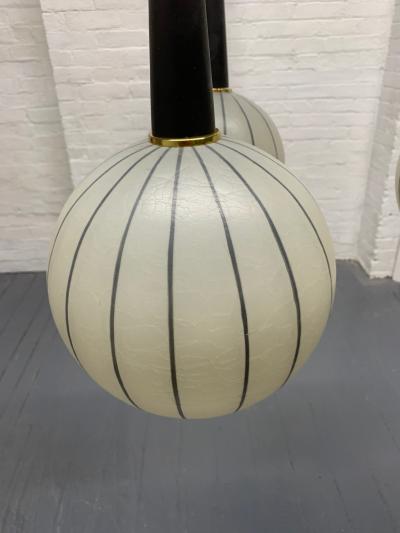 1960s Three Globe Pendant Light Fixture