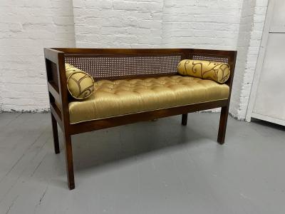 1960s Tufted and Cane Bench