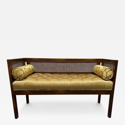 1960s Tufted and Cane Bench