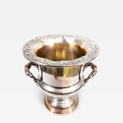 1960s Vintage Champagne Wine Bucket Repouss Grape Silverplate