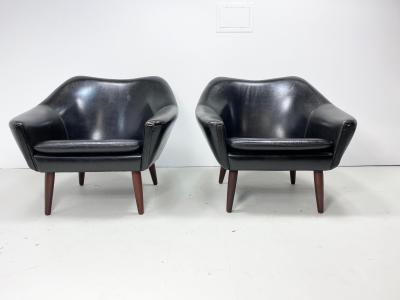 1960s Vintage Danish Lounge Chairs a Pair