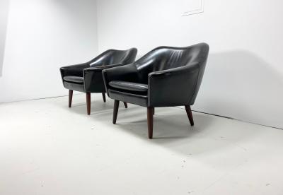 1960s Vintage Danish Lounge Chairs a Pair