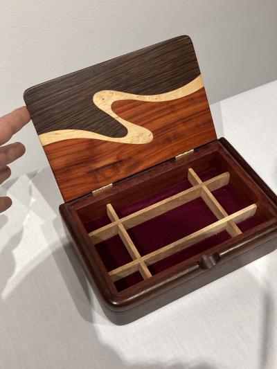 1960s mahogany jewel boxe