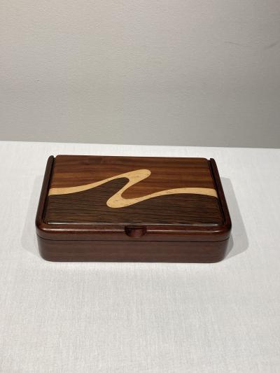 1960s mahogany jewel boxe