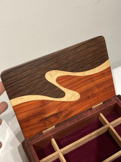 1960s mahogany jewel boxe