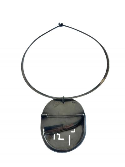 1960s moderniste silver necklace