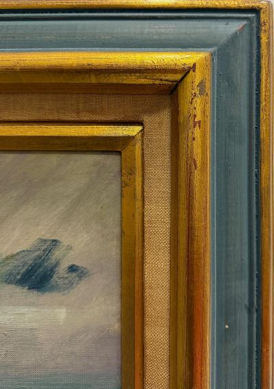 1963 Oil Painting on Board of a pair of Boots Signed Unger