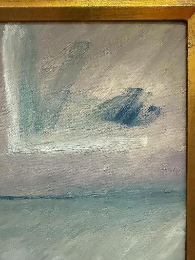 1963 Oil Painting on Board of a pair of Boots Signed Unger