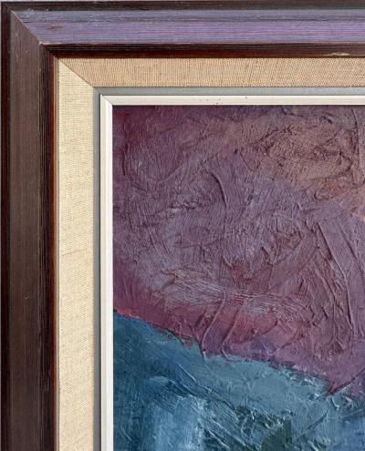 1966 Abstract Swedish Modern Portrait Painting by Thomas Ekvall