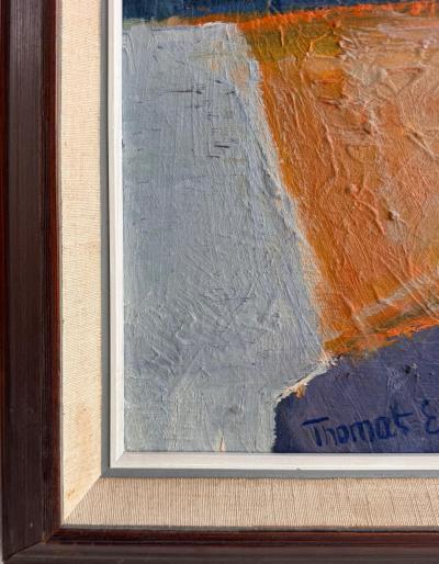 1966 Abstract Swedish Modern Portrait Painting by Thomas Ekvall