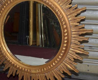 1970 1980 Pair Sunburst Mirrors Diameter 86 cm