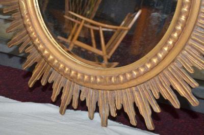 1970 1980 Pair Sunburst Mirrors Diameter 86 cm