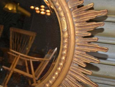 1970 1980 Pair Sunburst Mirrors Diameter 86 cm