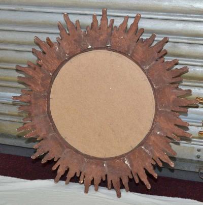 1970 1980 Pair Sunburst Mirrors Diameter 86 cm