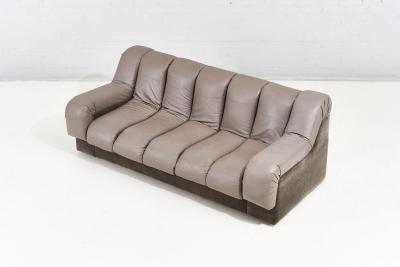 1970 Channeled Upholstered Sofa