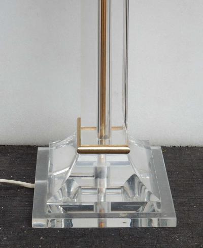 1970 Pair of Lamps in Lucite Columns Deco