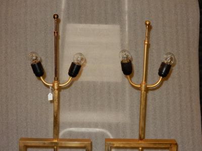 1970 Pair of Lamps or Similar to the Bunch of Grapes Lucite and Gilted Metal