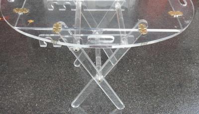 1970 Table of Marine Altuglass Has Adjustable Height