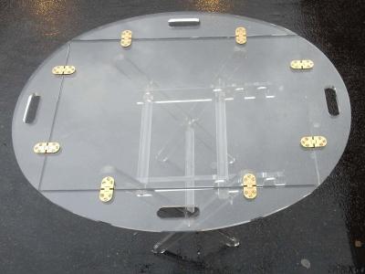 1970 Table of Marine Altuglass Has Adjustable Height