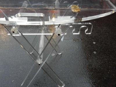 1970 Table of Marine Altuglass Has Adjustable Height