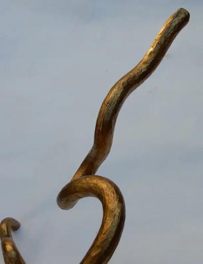 1970 Wrought Iron Coffee Table with Interlacing In The Style Of Agostini