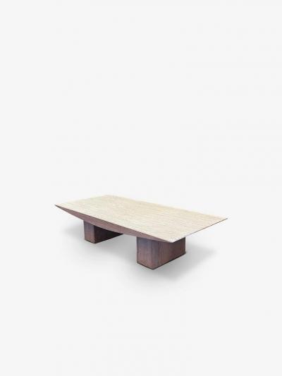 1970S TRAVERTINE COFFEE TABLE