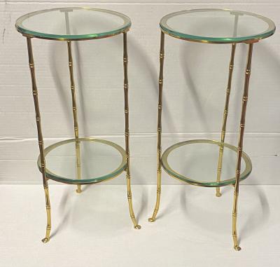 1970s 2 Pairs of Gilt Bronze Side Tables House Style with Bamboo Decoration