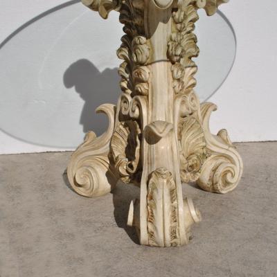 1970s 80s Classical Pedestal Side Coffee Table