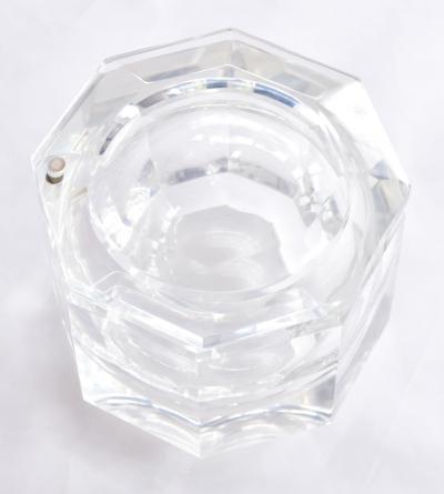 1970s American faceted Lucite ice bucket by Kaplan