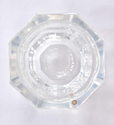 1970s American faceted Lucite ice bucket by Kaplan