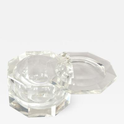 1970s American faceted Lucite ice bucket by Kaplan