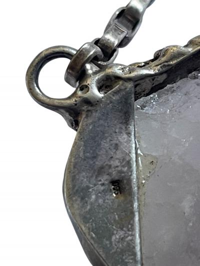 1970s Amethyst and silver brutalist necklace