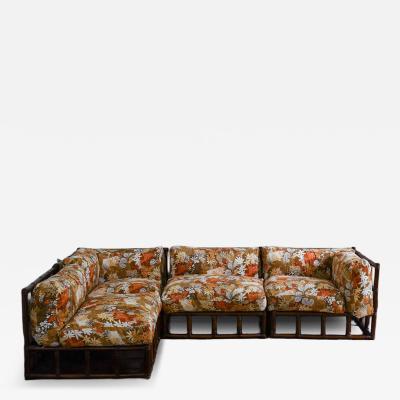 1970s Bamboo Four Module Sofa