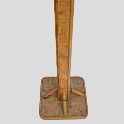 1970s Bamboo rattan coat hanger by Vivai del sud