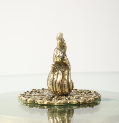 1970s Baroque Style Brass And iron Side Tables