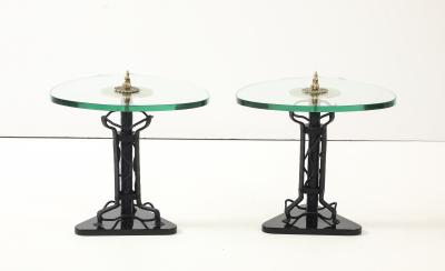 1970s Baroque Style Brass And iron Side Tables