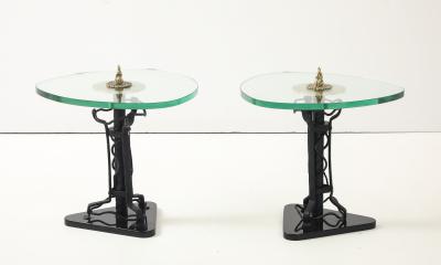 1970s Baroque Style Brass And iron Side Tables